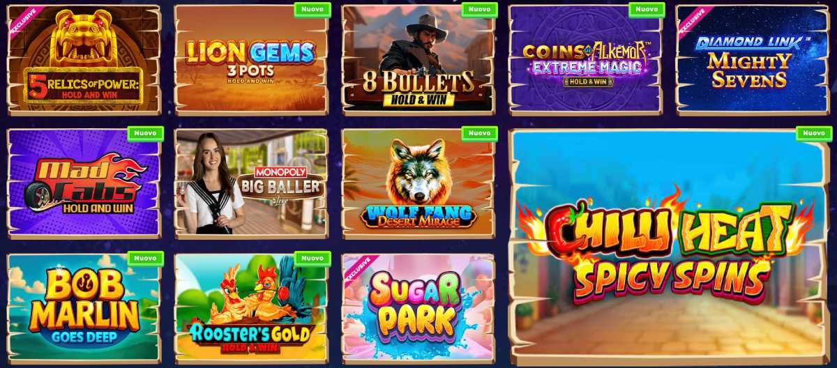 Catalogo Giochi su Wazamba